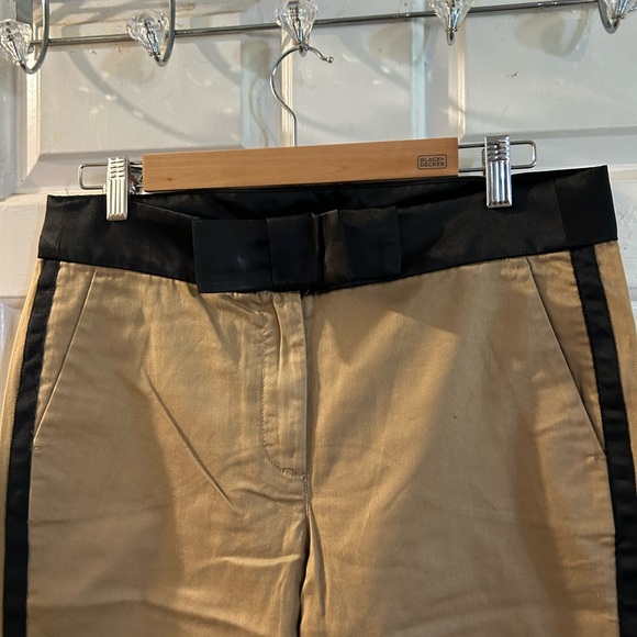 J. Crew Khaki Pants with Black Side Stripe - Picture 2 of 3